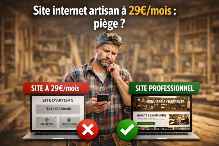 Création de site internet pour artisan - Faut-il craquer pour les offres à 29€ : mois